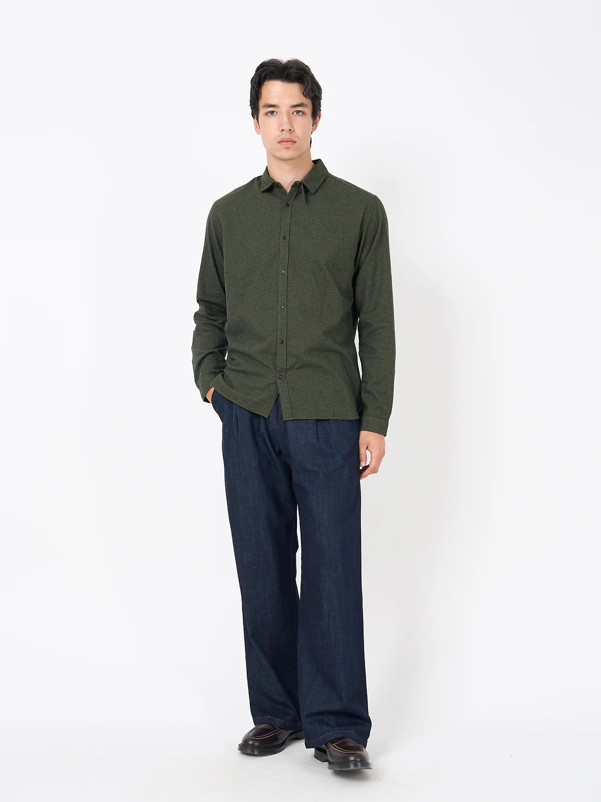 Clerkenwell Tab Shirt Oxman - Green