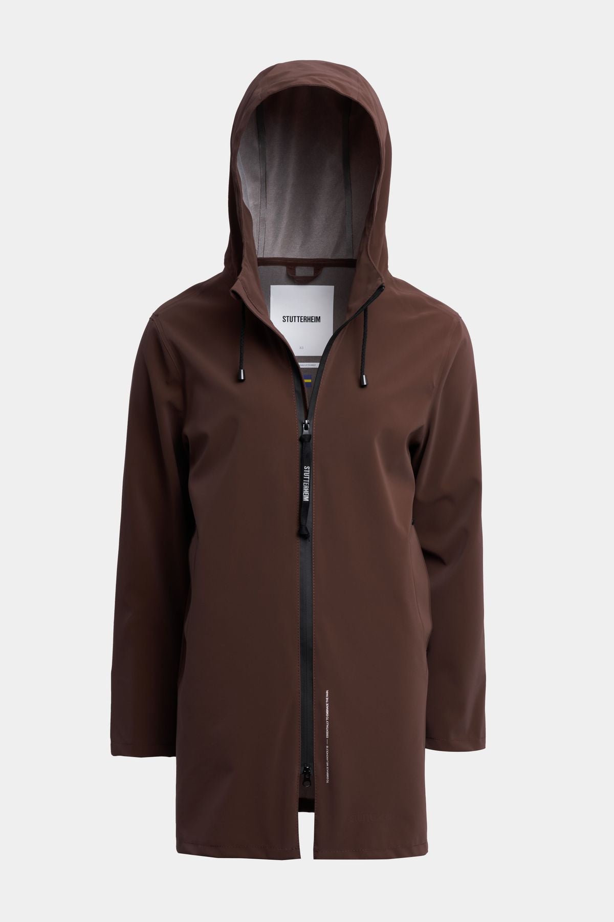 Stutterheim Stockholm Zip Lightweight Matte Dark Brown (Unisex)