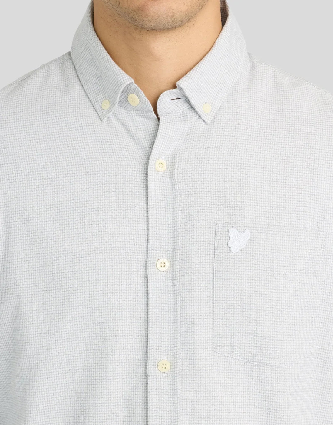 Micro-Houndstooth Shirt Mid Grey Melange