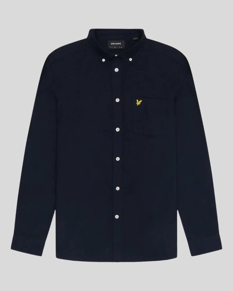 Cotton Button Down Oxford Shirt Navy
