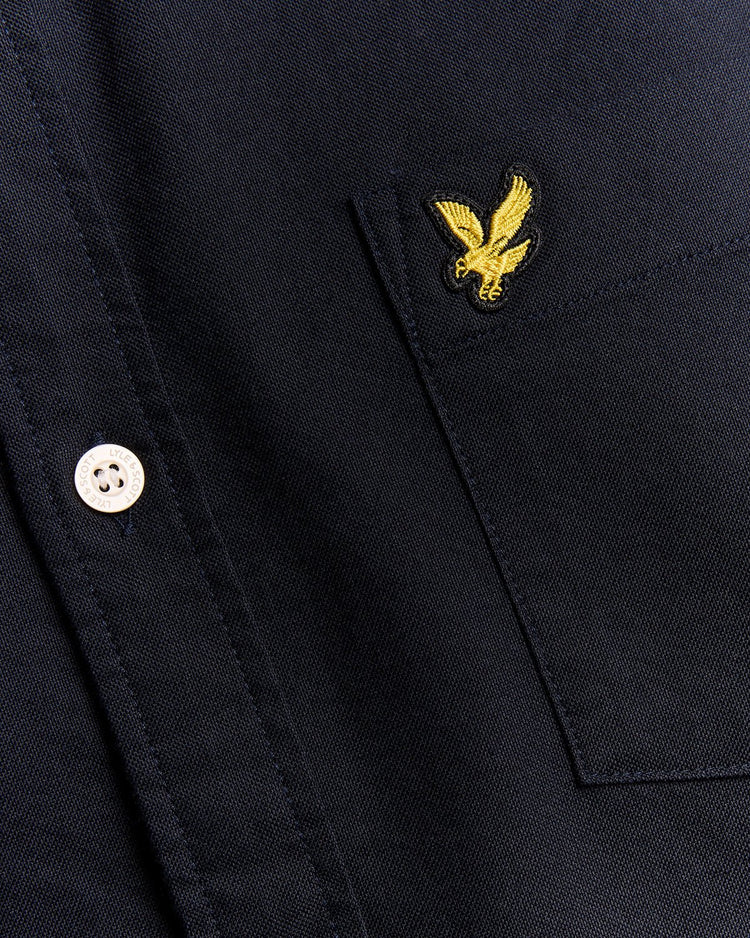 Cotton Button Down Oxford Shirt Navy