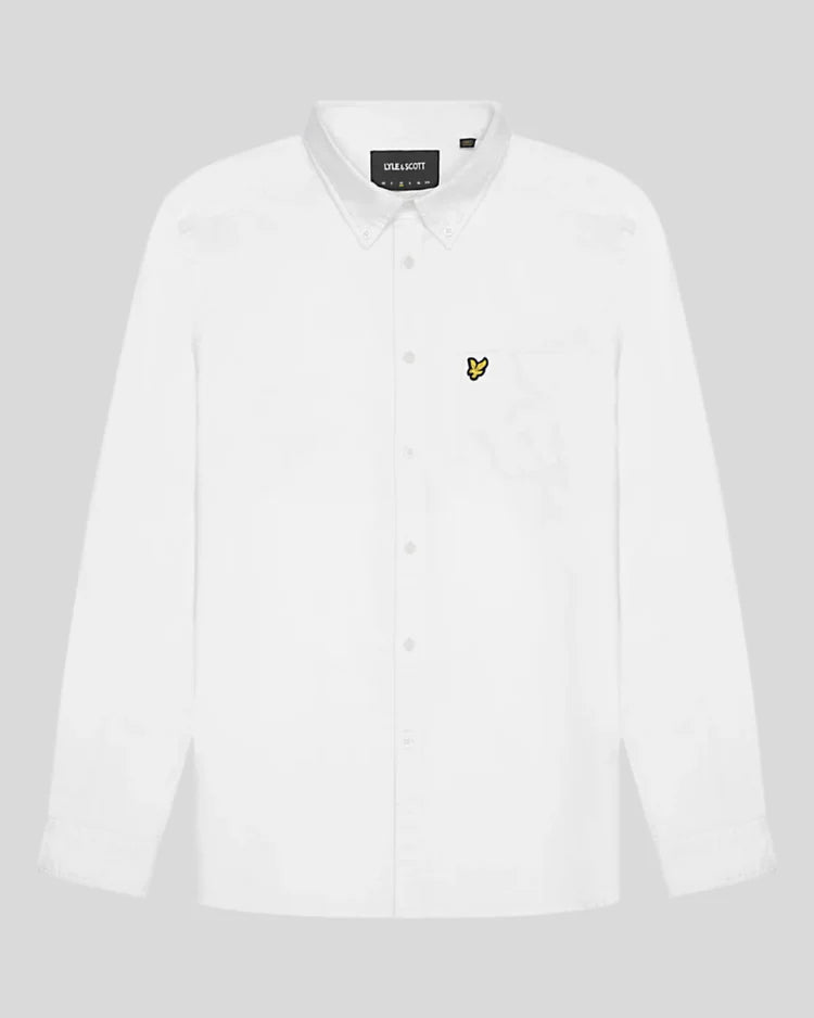 Cotton Button Down Oxford Shirt White