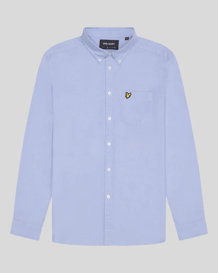 Cotton Button Down Oxford Shirt Blue