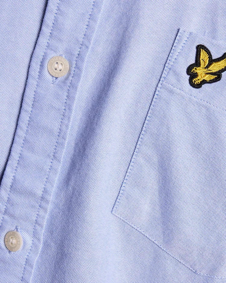 Cotton Button Down Oxford Shirt Blue
