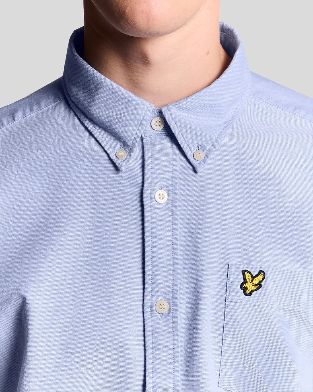 Cotton Button Down Oxford Shirt Blue
