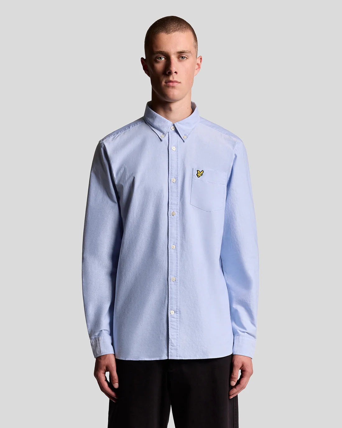 Cotton Button Down Oxford Shirt Blue