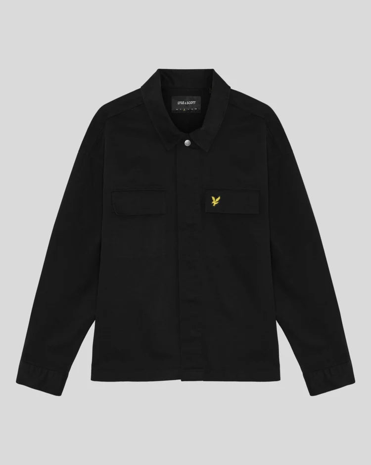 Lightweight Washed Overshirt Black
