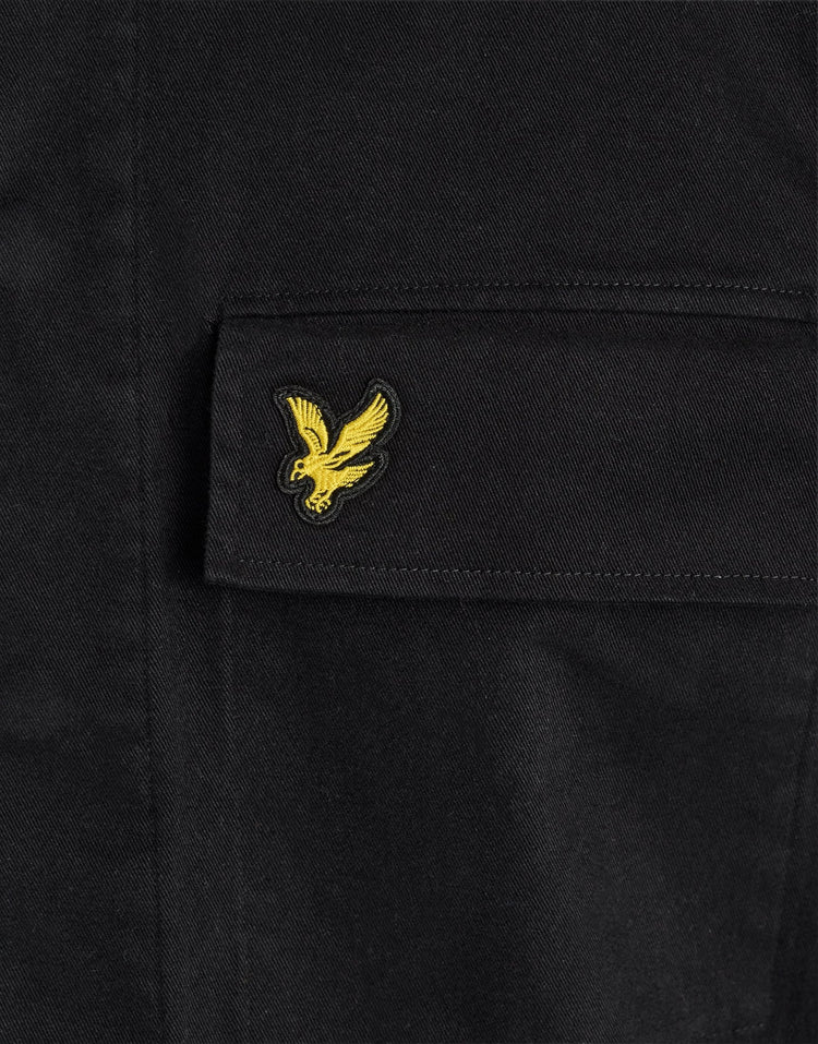 Lightweight Washed Overshirt Black