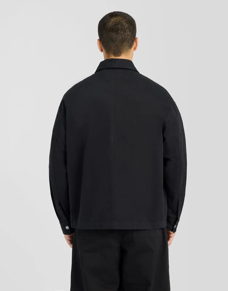 Lightweight Washed Overshirt Black