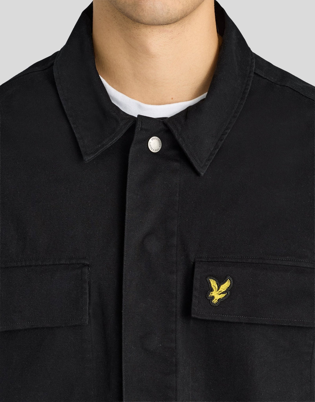 Lightweight Washed Overshirt Black