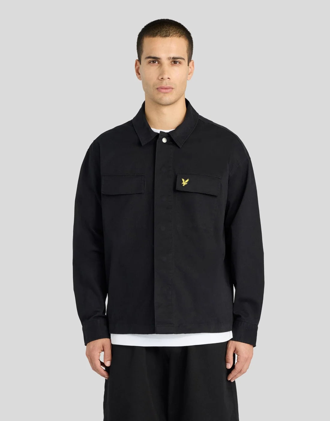 Lightweight Washed Overshirt Black