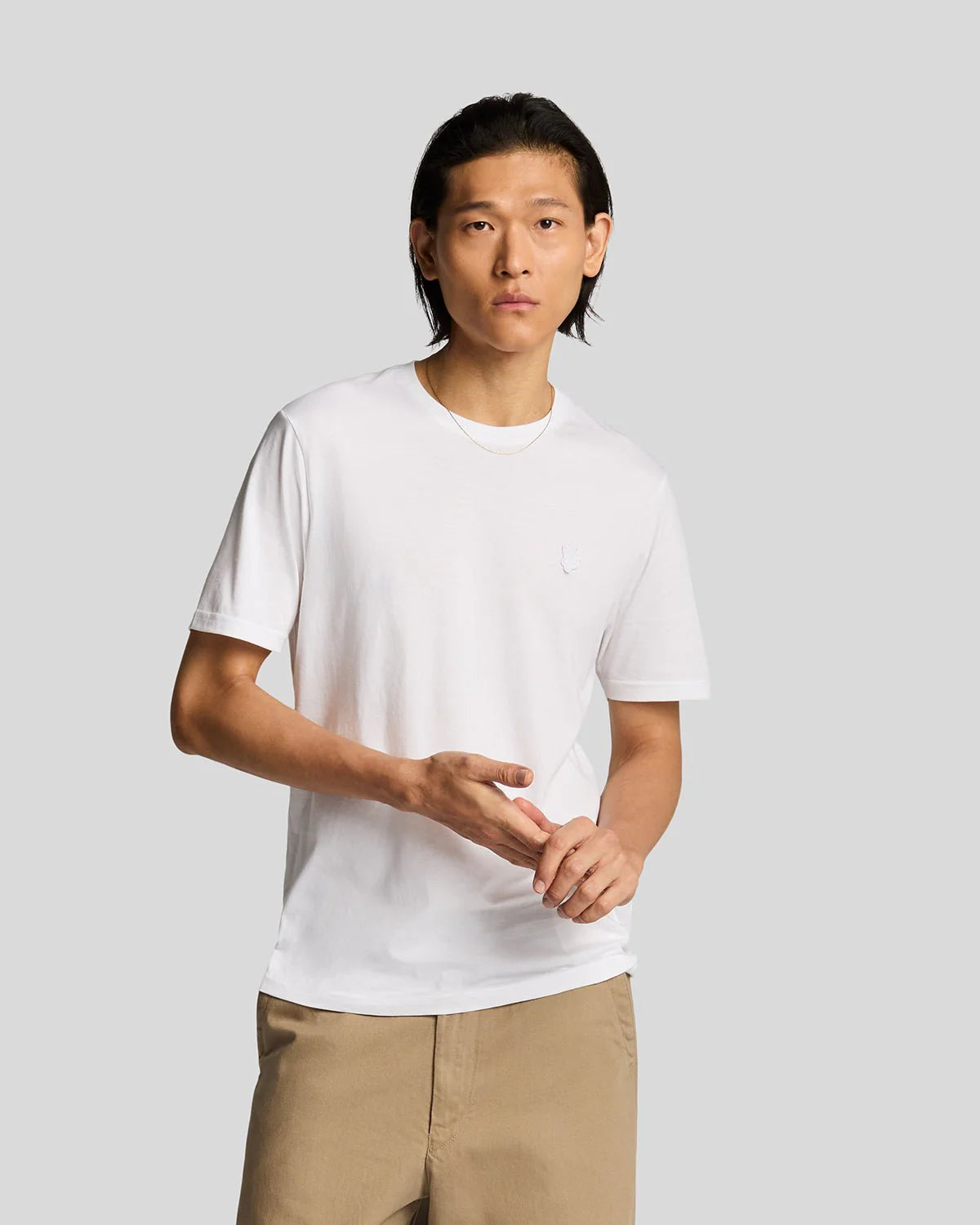 Cotton Superfine Crew Neck T-Shirt - White