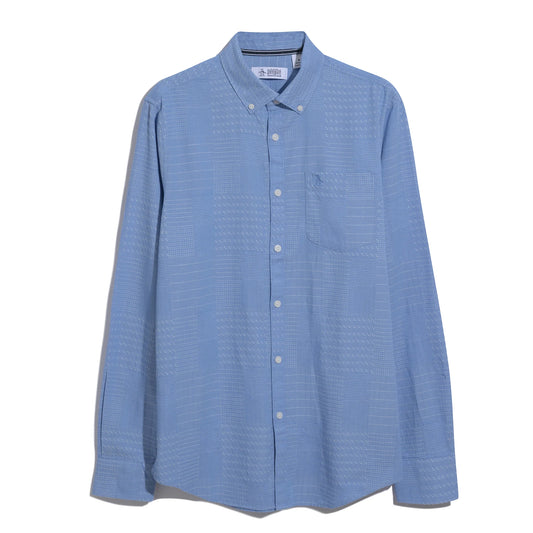 Jacquard Patchwork Shirt - Ultramarine