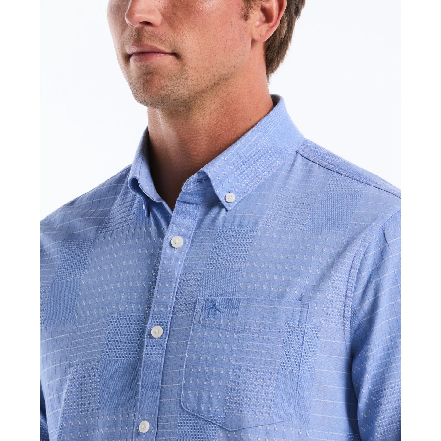 Jacquard Patchwork Shirt - Ultramarine