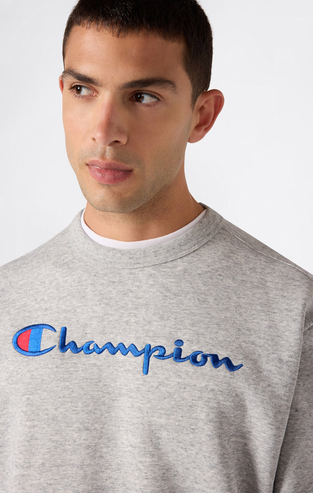 Crewneck Sweatshirt Logo Light Grey