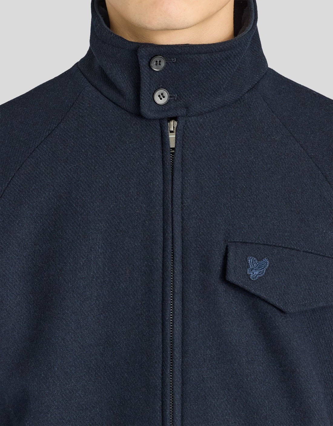 Wool Harrington Jacket Navy